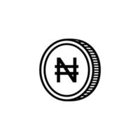 nigerianisches Währungssymbol, nigerianisches Naira-Symbol, ngn-Zeichen. Vektor-Illustration vektor