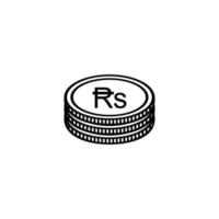 pakistan valuta symbol, pakistansk rupee ikon, pkr tecken. vektor illustration