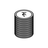 nepal valuta symbol, nepalesiska rupee ikon, npr tecken. vektor illustration