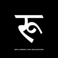nepal valuta symbol, nepalesiska rupee ikon, npr tecken. vektor illustration
