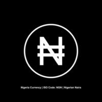 nigerianisches Währungssymbol, nigerianisches Naira-Symbol, ngn-Zeichen. Vektor-Illustration vektor