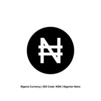 nigerianisches Währungssymbol, nigerianisches Naira-Symbol, ngn-Zeichen. Vektor-Illustration vektor