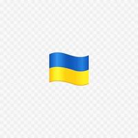 Ukraine-Flagge. isoliert auf weiß. Flaggensymbol. Vektor