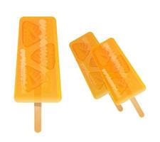 Mexikanisches Paleta-Stick-Eis mit Erdbeergeschmack. lateinamerikanisches essen. bunte Vektorillustration lokalisiert auf weißem Hintergrund. vektor