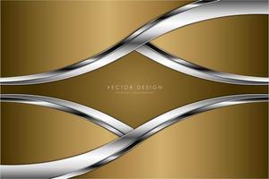 moderner metallischer Hintergrund aus Gold und Silber vektor