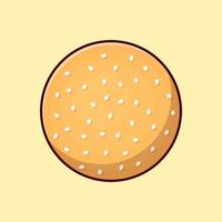 burger brötchen cartoon vektor symbol illustration