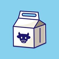 mjölk lådor tecknad serie vektor ikon illustration