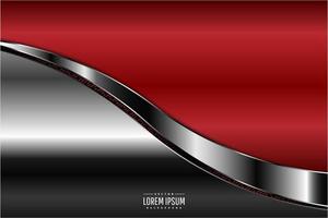 moderner roter, schwarzer und silberner metallischer Hintergrund vektor