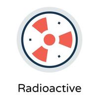 trendig radioaktiv symbol vektor