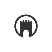 Schloss-Logo-Vektor-Symbol-Illustration vektor