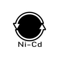 batteri återvinna ni-cd, vektor illustration, tecken.