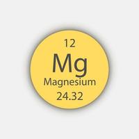 Magnesium-Symbol. chemisches Element des Periodensystems. Vektor-Illustration. vektor