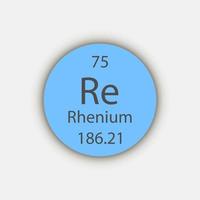 Rhenium-Symbol. chemisches Element des Periodensystems. Vektor-Illustration. vektor