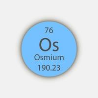 Osmium-Symbol. chemisches Element des Periodensystems. Vektor-Illustration. vektor