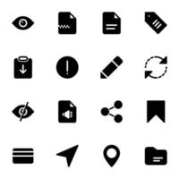 Sammlung fantastischer Symbole für Schriftarten vektor