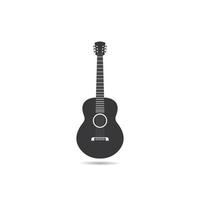 gitarr logotyp mall vektor ikon illustration