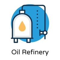 trendig olja raffinaderi vektor