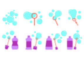 Set Bubble Blower Icons vektor