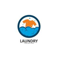 Wäsche Logo Vorlage Vektor Icon Illustration