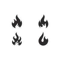 brand flamma logotyp mall vektor ikon olja, gas och energi logotyp