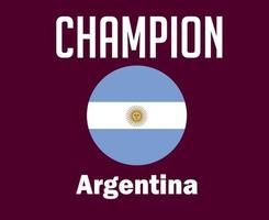 argentinien flaggenmeister mit namen endgültiges fußballsymbol design lateinamerika vektor lateinamerikanische länder fußballmannschaften illustration