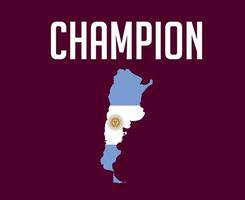 argentinien karte flagge meister final fußball symbol design lateinamerika vektor lateinamerikanische länder fußballmannschaften illustration