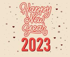 guten Rutsch ins Neue Jahr 2023 abstraktes Feiertagsvektor-Illustrationsdesign rot mit Hintergrund vektor