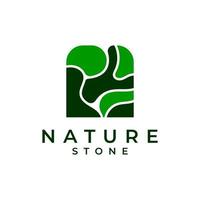 sten natur logotyp vektor ikon illustration