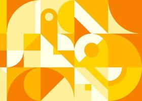 Banner mit orangefarbenen geometrischen Formen. vektor