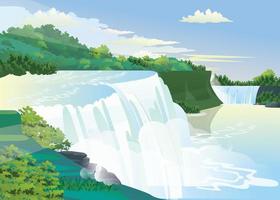 Välkommen till kanada med vattenfall vektor