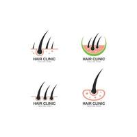 Haarbehandlung Dermatologie Logo Vorlage Symbol Vektor Illustration