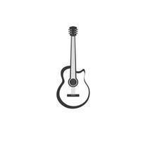 gitarr logotyp mall vektor ikon illustration