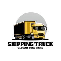 frakt och frakt lastbil illustration logotyp vektor