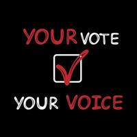 Ihre Stimme Ihre Stimme. Wahlkonzept vektor