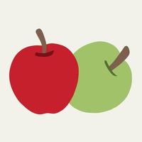 klotter freehand enkelhet teckning av äpple. vektor