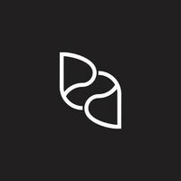 Buchstabe pd verknüpft Bewegung Kreis Pfeil abstraktes Design Linie Logo Vektor
