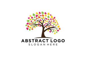 grön träd logotyp design naturlig och abstrakt blad. vektor