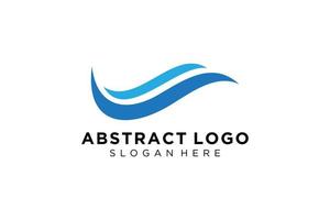 abstraktes Wasserwellen-Splash-Logo-Symbol und Icon-Design. vektor