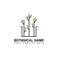 Pflanzen im Topf mit Linienform Bild Grafik Symbol Logo Design abstraktes Konzept Vektor Stock. kann als Symbol für Natur oder Botanik verwendet werden