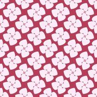 Nahtloses Muster aus rosa Herzblumen auf isoliertem magentafarbenem Hintergrund. design für valentinstag, hochzeit, muttertagsfeier, grußkarten, einladungen, scrapbooking, heimtextilien. vektor