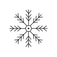 svart snöflinga ikon isolerat på vit bakgrund. jul och ny år design element, frysta symbol, vektor illustration