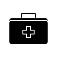 medicinsk låda ikon illustration. glyf ikon stil. ikon relaterad till sjukvård och medicinsk. enkel vektor design redigerbar