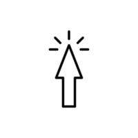 Abbildung des Cursorsymbols. Liniensymbolstil. geeignet für Apps, Websites, mobile Apps. Symbol im Zusammenhang mit Klick. einfaches Vektordesign editierbar vektor
