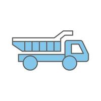 lkw-bau-symbol-illustration. zweifarbiger Symbolstil. Symbol für den LKW-Bau. einfaches Vektordesign editierbar vektor