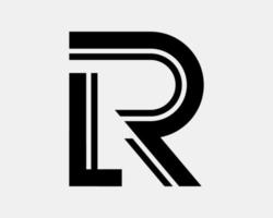 brev rl lr monogram elegant lyx modern enkel minimalistisk samtida ikon vektor logotyp design