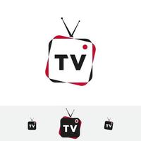 TV tv elektronisk media logotyp ikon vektor mall