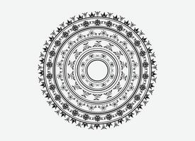 Vektor-Grenze-Mandala-Design-Kunst vektor