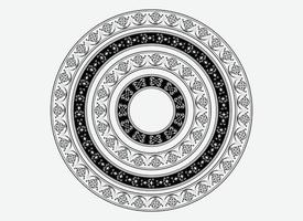 Vektor-Grenze-Mandala-Design-Kunst vektor