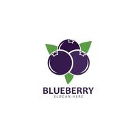 Blaubeer-Logo-Vektor-Vorlage-Symbol-Illustration vektor