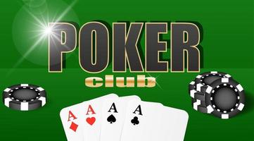 Banner des Pokerclubs vektor